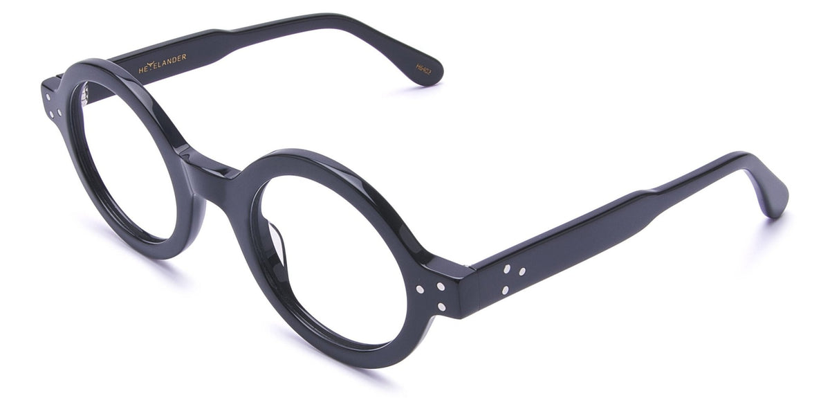 Finn oversized round glasses in black – Heyelander