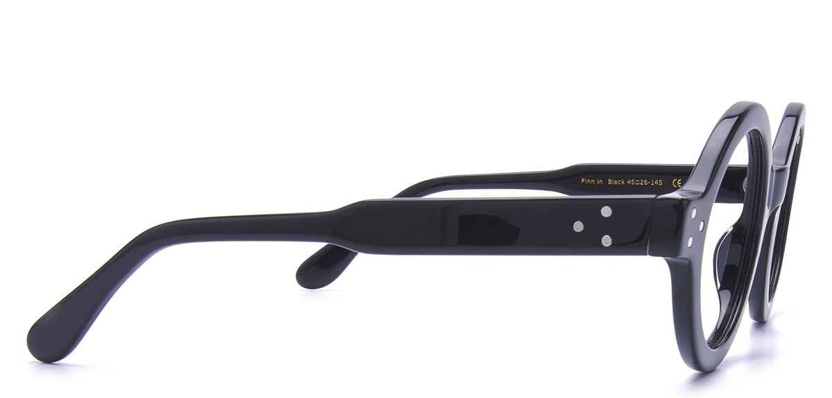 Finn oversized round glasses in black – Heyelander