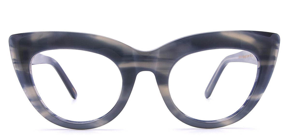 Ciara cat-eye glasses in Midnight Storm – Heyelander
