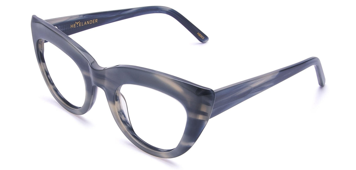 Ciara cat-eye glasses in Midnight Storm – Heyelander