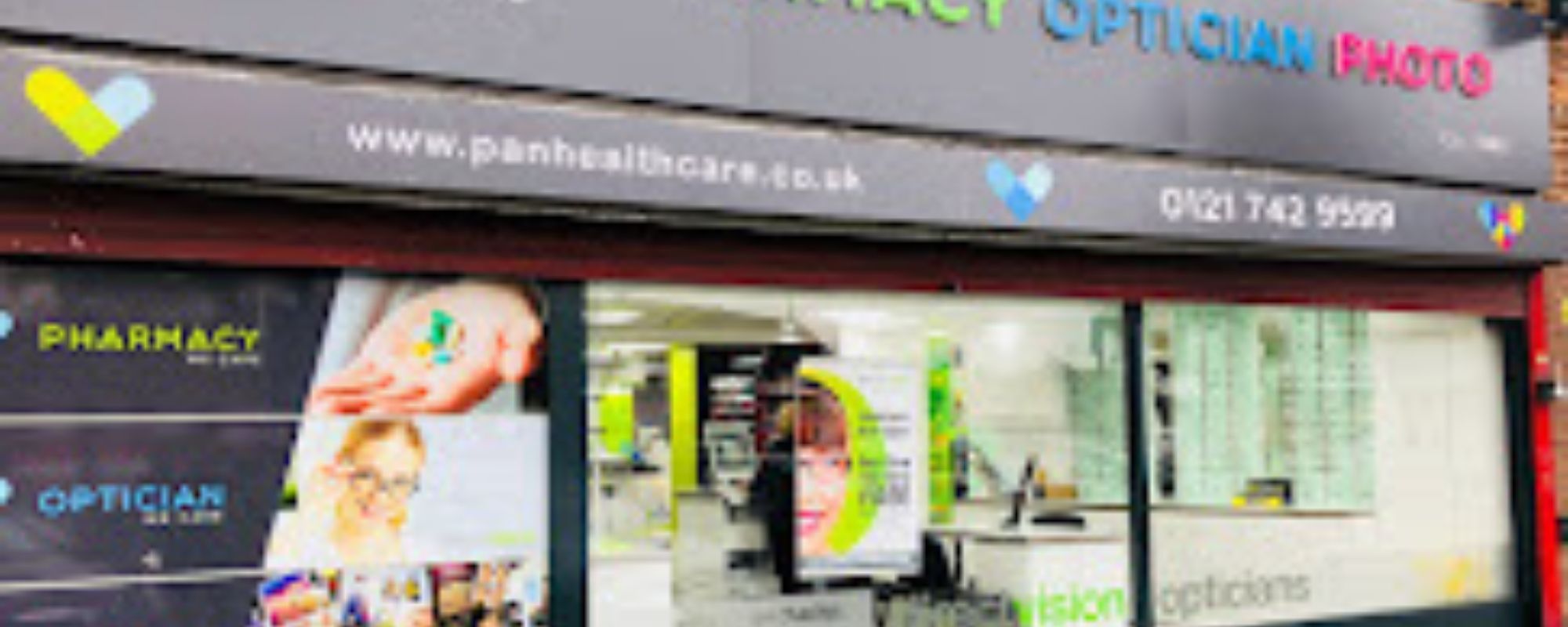 Direct Vision Opticians Sheldon Birmingham — inside Pan Pharmacy, 297-299 Church Road B26 3YH